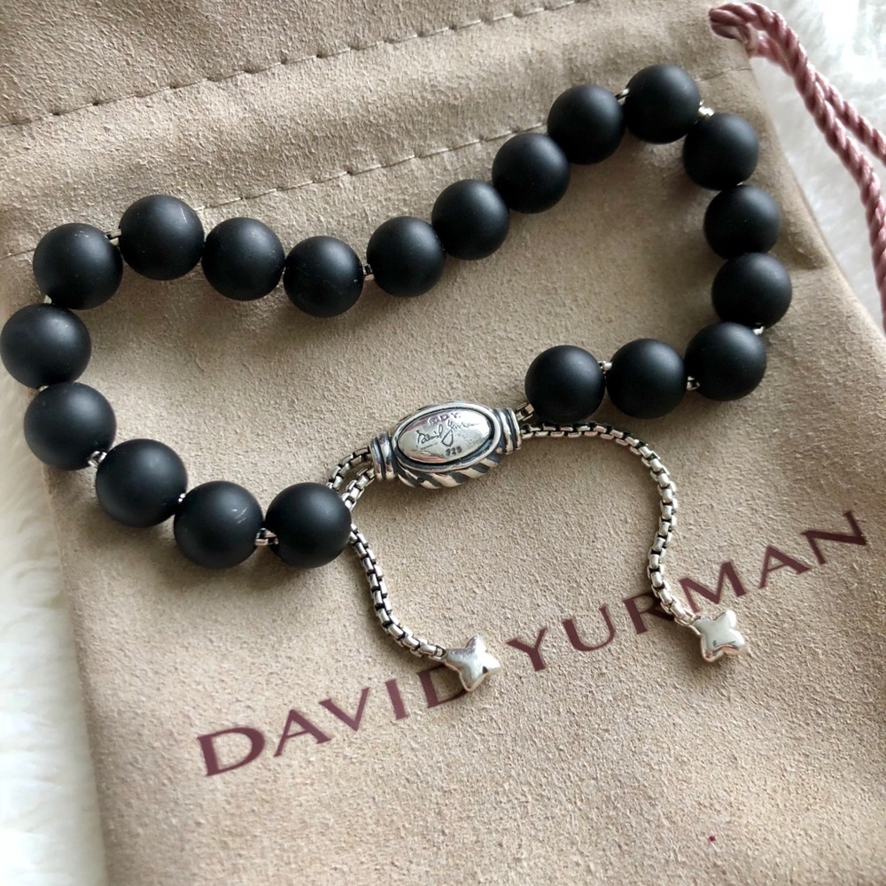 David Yurman Black Onyx Spiritual Bead Bracelet